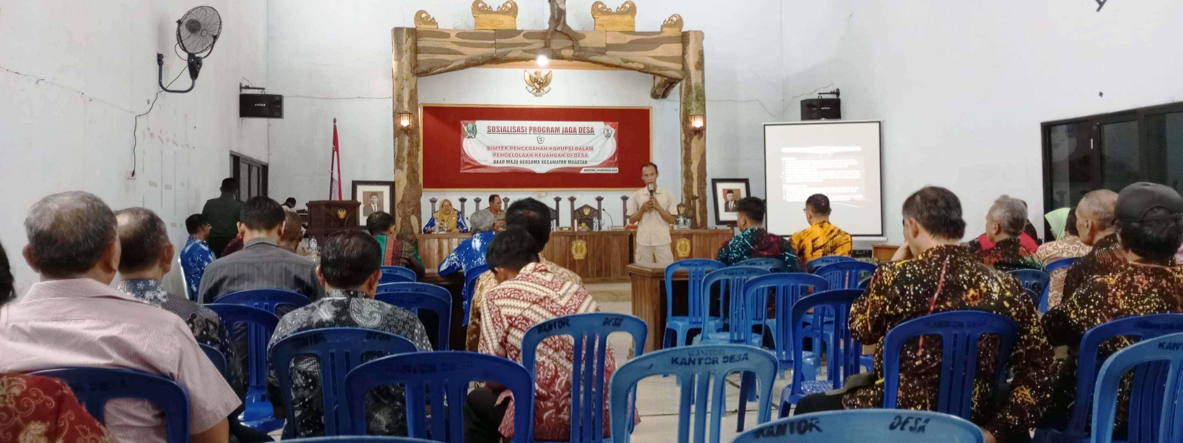 DIKLAT PENINGKATAN KAPASITAS APARATUR DESA DAN SOSIALISASI PROGRAM JAGA DESA